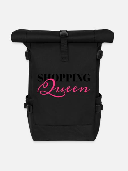 Shopping Queen - Roll Top Backpack - black