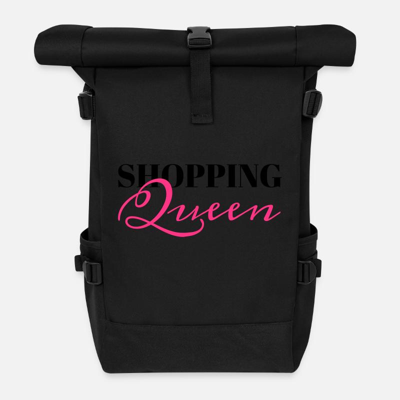 Shopping Queen - Rolltop Rucksack - Schwarz
