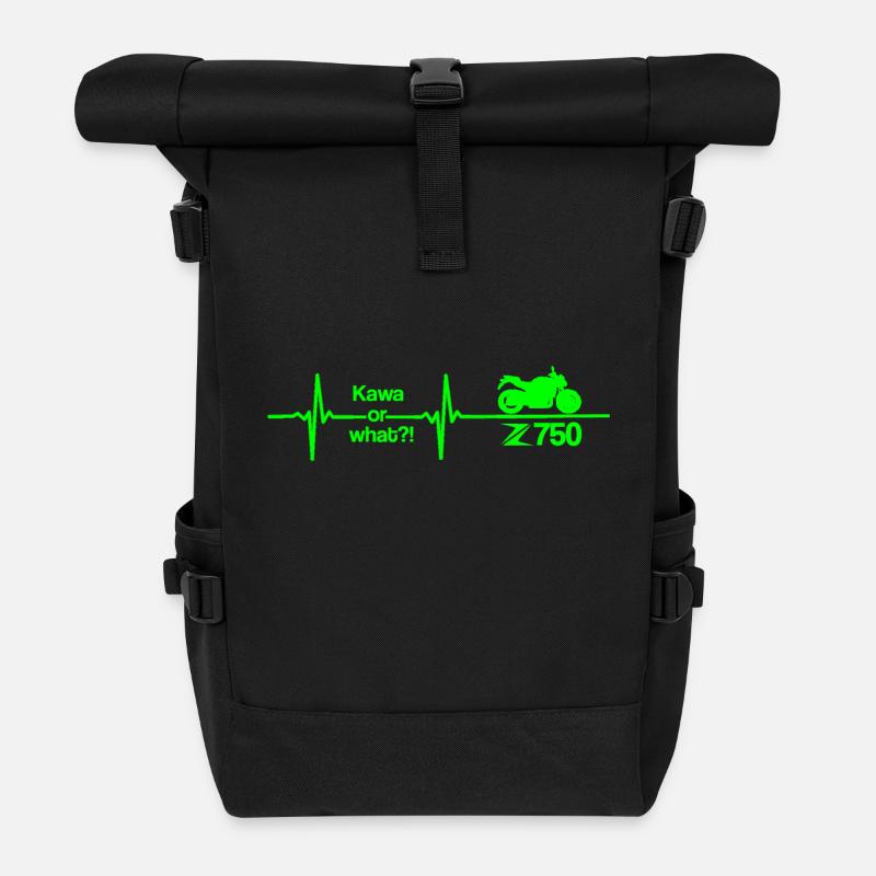 Motorrad - Rolltop Rucksack - Schwarz