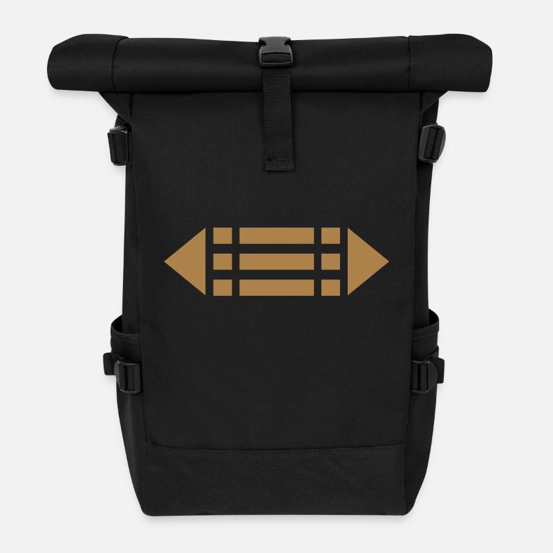 Ring der Schützer, Atlantis Amulett Schutz Zeichen - Rolltop Rucksack - Schwarz
