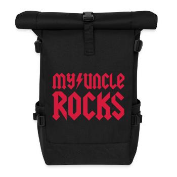 My uncle rocks - Roll Top Backpack - black - Front