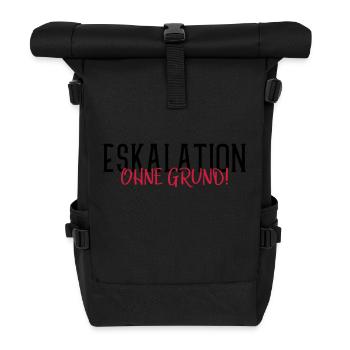 eskalation ohne grund - Rolltop Rucksack - Schwarz - Vorne
