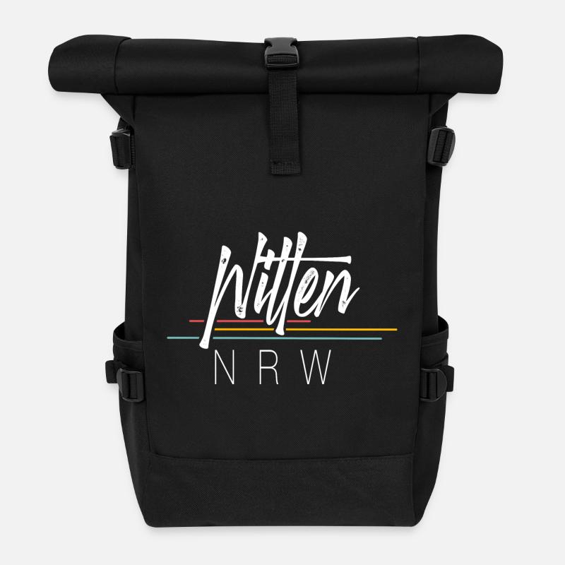 Witten NRW - Rolltop Rucksack - Schwarz