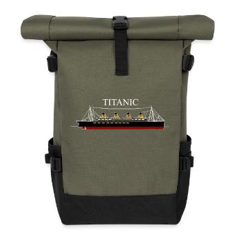 Titanisch - Rolltop Rucksack - Olive/Schwarz - Vorne