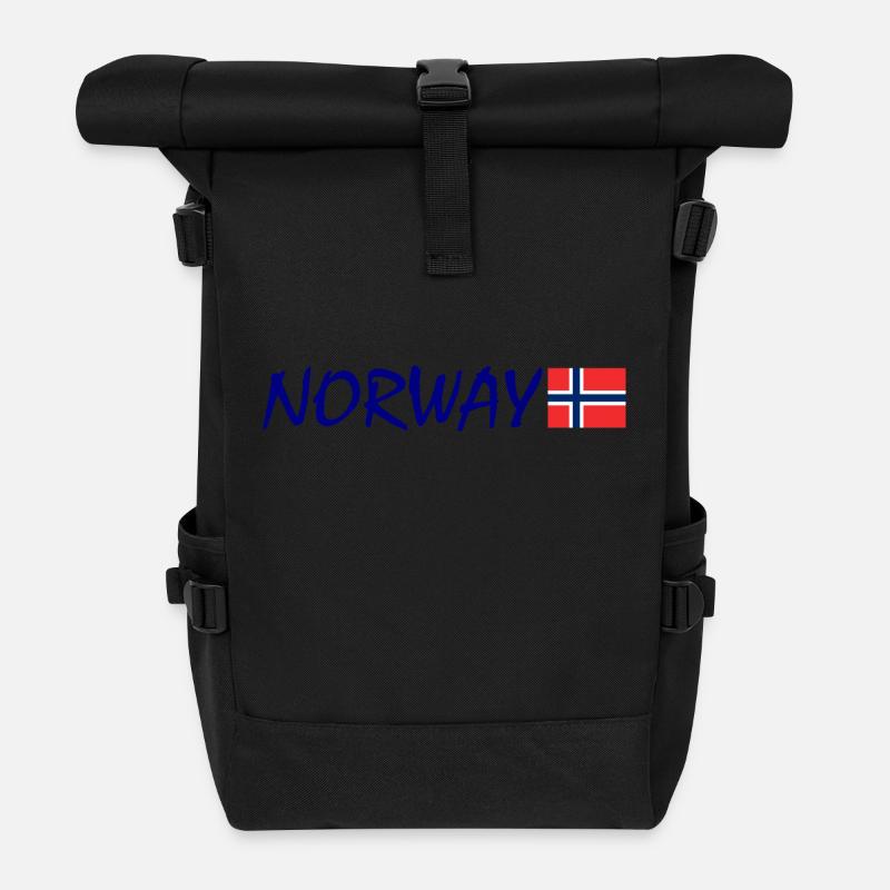 Norwegen - Rolltop Rucksack - Schwarz