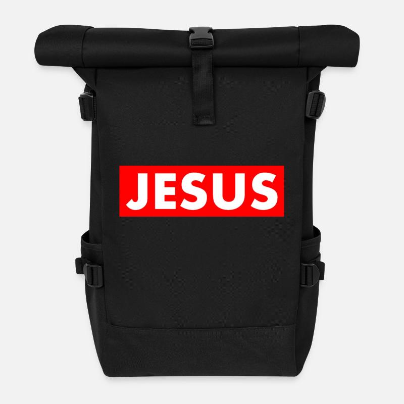 Jesus - Rolltop Rucksack - Schwarz