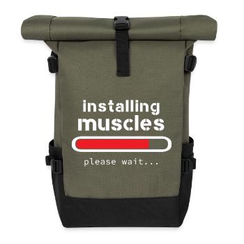 installing muscles - Roll Top Backpack - olive/black - Front