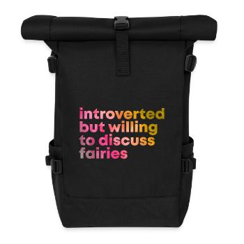 fée - Sac à dos roll top - noir - Devant
