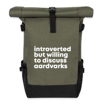 Aardvark - Roll Top Backpack - olive/black - Front