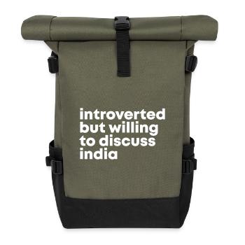 Indien - Rolltop Rucksack - Olive/Schwarz - Vorne