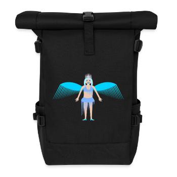 Winter Icicle Fairy Queen Fantasy Art - Roll Top Backpack - black - Front