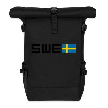 Schweden - Rolltop Rucksack - Schwarz - Vorne