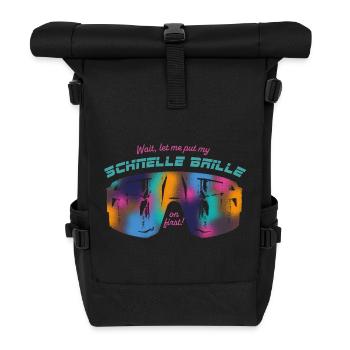 Mode lunettes rapides - Sac à dos roll top - noir - Devant