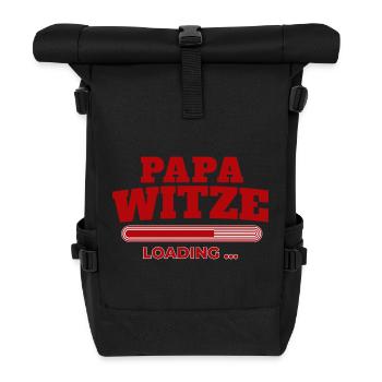 PapaJokes Loading Bar - Roll Top Backpack - black - Front