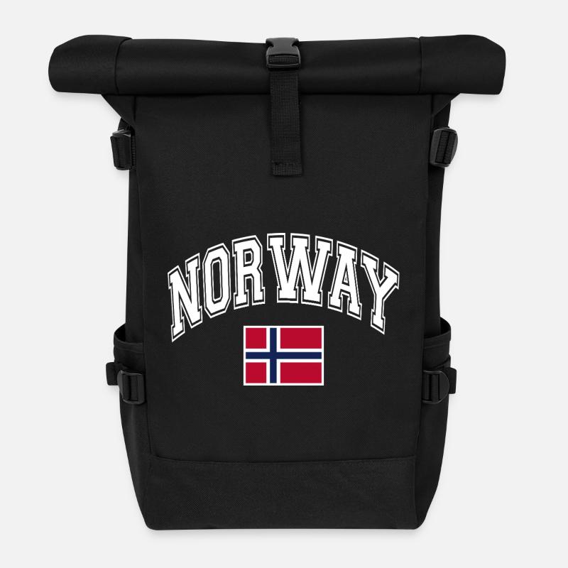 Norwegen Flagge - Rolltop Rucksack - Schwarz