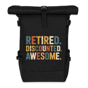 Senior Discount Ruhestand Humor - Rolltop Rucksack - Schwarz - Vorne