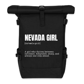 Nevada Girl: Bold Boundaries - Roll Top Backpack - black - Front