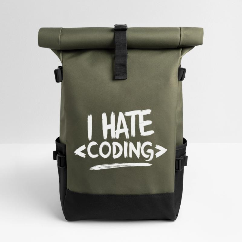 Je déteste coder Programmeur Web Sac à dos roll top