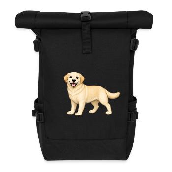Biscuit Labrador - Sac à dos roll top - noir - Devant