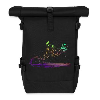 Marschband der Schlagzeugsektion Marimbist - Rolltop Rucksack - Schwarz - Vorne