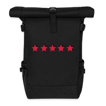 sterne - Rolltop Rucksack - Schwarz - Vorne