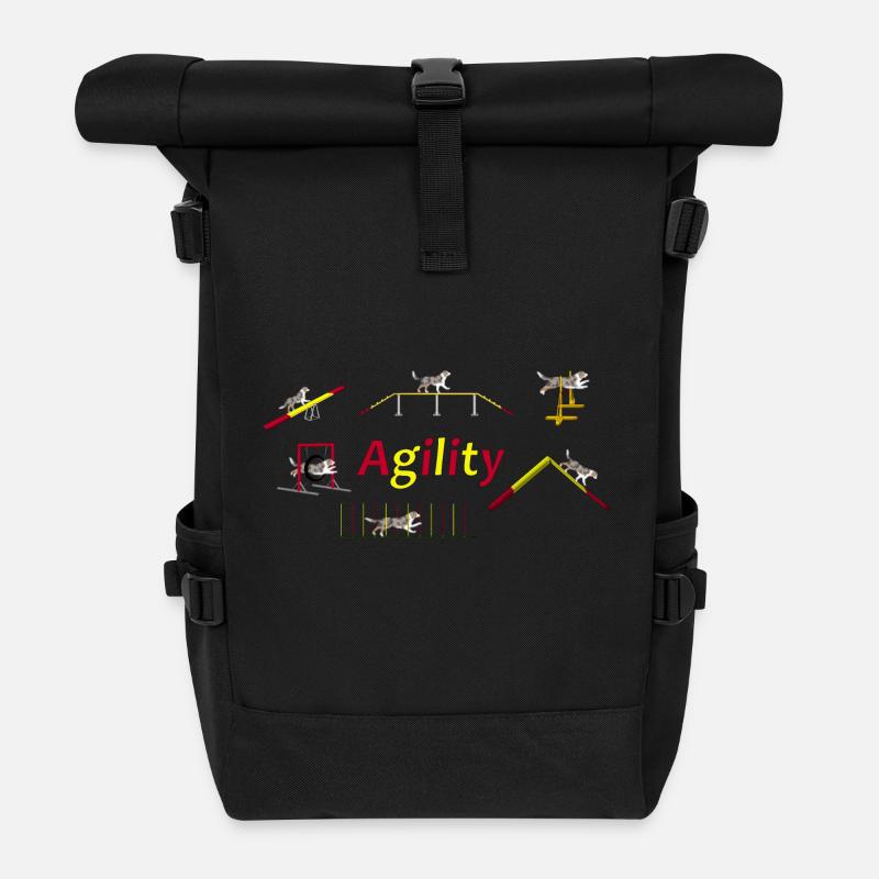 Agility insgesamt - Rolltop Rucksack - Schwarz
