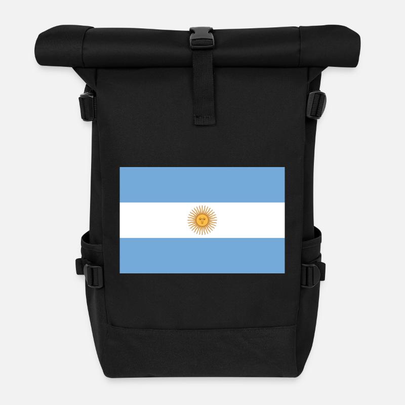 Argentinean flag - Roll Top Backpack - black