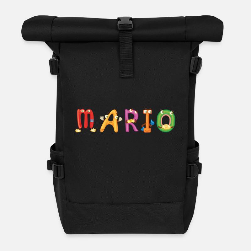 Mario - Rolltop Rucksack - Schwarz
