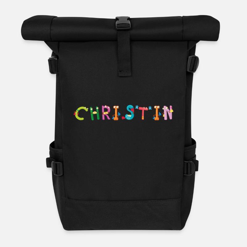 Christin - Rolltop Rucksack - Schwarz