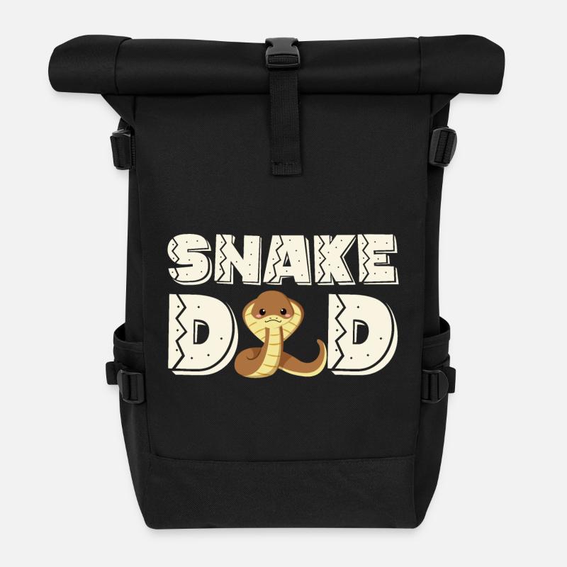 Serpents serpents - Sac à dos roll top - noir