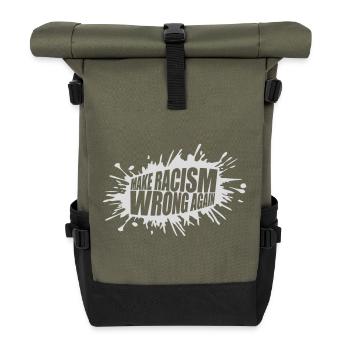 Rendre le racisme répréhensible - Sac à dos roll top - olive/noir - Devant
