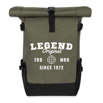 Birth Year Legend Since 1972 - Roll Top Backpack - olive/black - Front