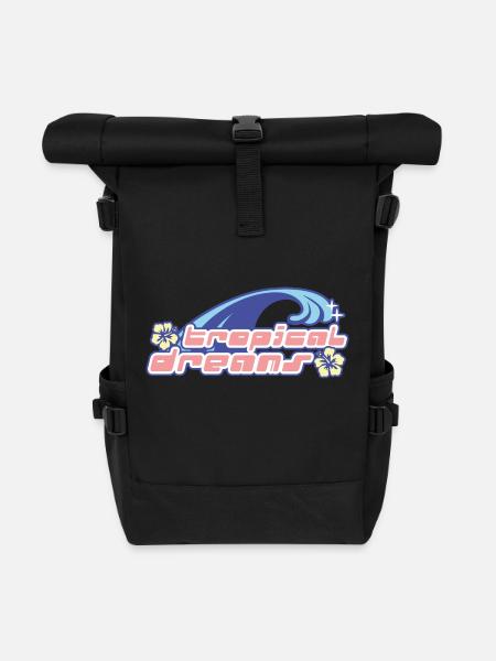 Rêves tropicaux - Sac à dos roll top - noir