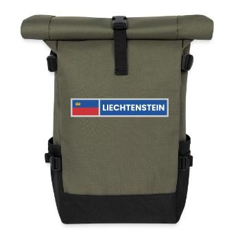 Liechtenstein National Flag - Roll Top Backpack - olive/black - Front