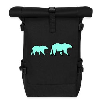 Eisbären - Rolltop Rucksack - Schwarz - Vorne