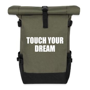 touch your dream - Roll Top Backpack - olive/black - Front