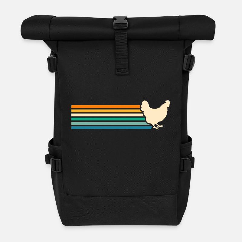 Poules Poule - Sac à dos roll top - noir