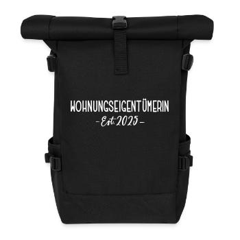 Wohnungseigentümerin 2025 Wohnung Eigentümerin - Rolltop Rucksack - Schwarz - Vorne
