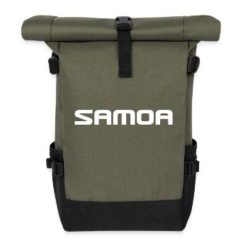 Samoa Logo - Polynesia - Pacific - South Seas - Roll Top Backpack - olive/black - Front