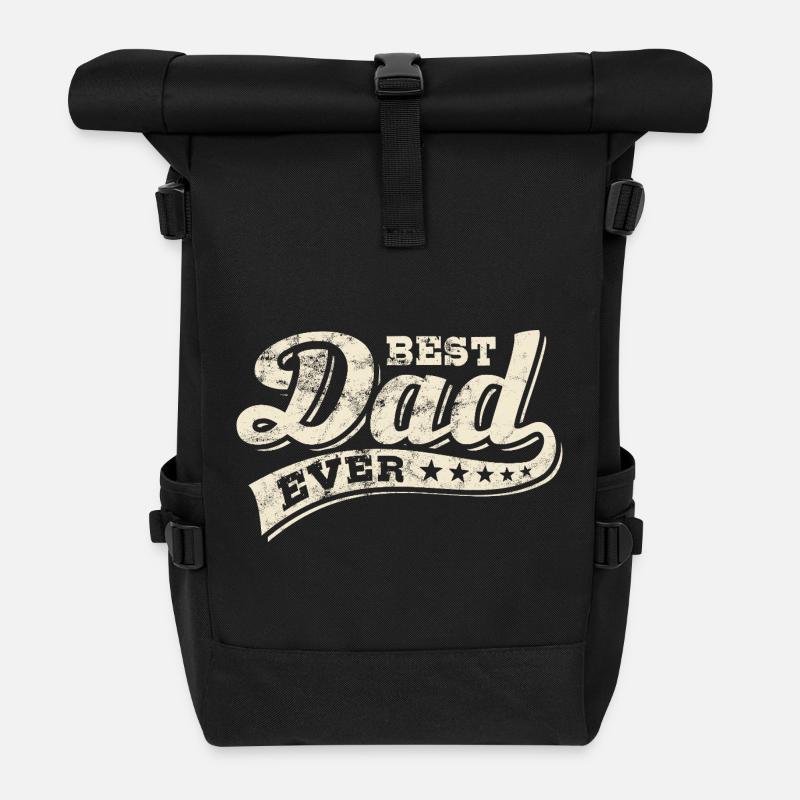 Best Dad ever - Bester Papa - Vatertag - Rolltop Rucksack - Schwarz