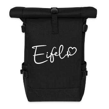 Eifel Herzschlag - Rolltop Rucksack - Schwarz - Vorne