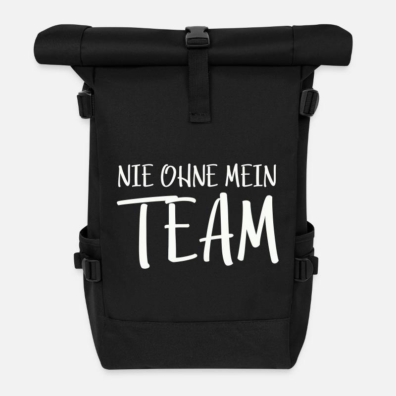 Mein Team - Rolltop Rucksack - Schwarz