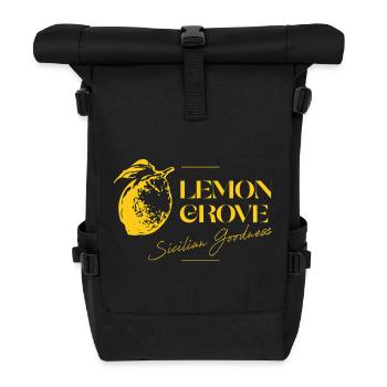 Sizilianischer Zitronenhain Illustration - Rolltop Rucksack - Schwarz - Vorne