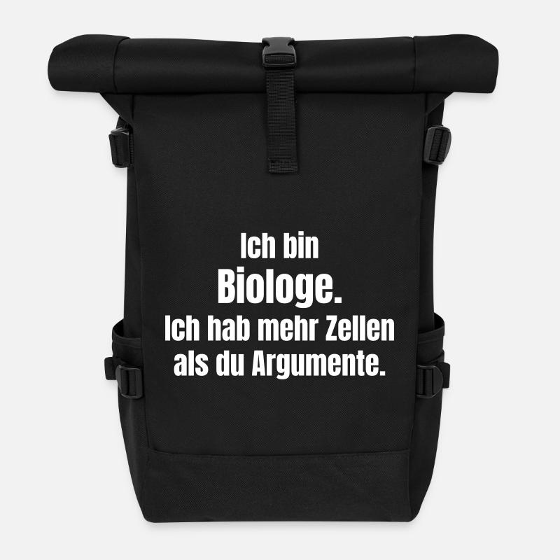Ich bin Biologe – Mehr Zellen als Argumente - Rolltop Rucksack - Schwarz