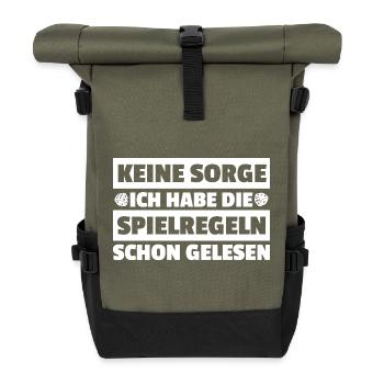 Game Rules Read Board Game Board Game - Roll Top Backpack - olive/black - Front