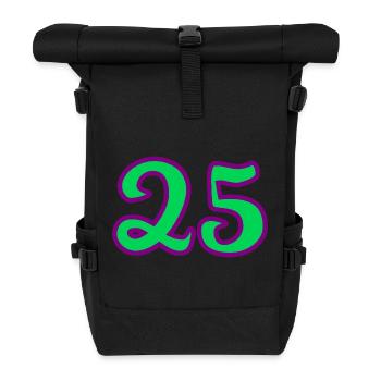 25. 25 JAHRE. 25. JUBILÄUM. 25 JAHRESJUBILÄUM. - Rolltop Rucksack - Schwarz - Vorne