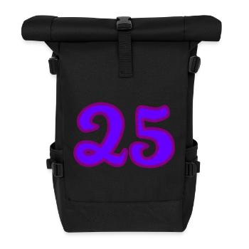 25. 25 JAHRE. 25. JUBILÄUM. 25 JAHRESJUBILÄUM. - Rolltop Rucksack - Schwarz - Vorne