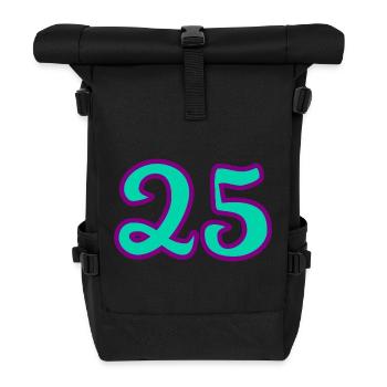 25. 25 JAHRE. 25. JUBILÄUM. 25 JAHRESJUBILÄUM. - Rolltop Rucksack - Schwarz - Vorne