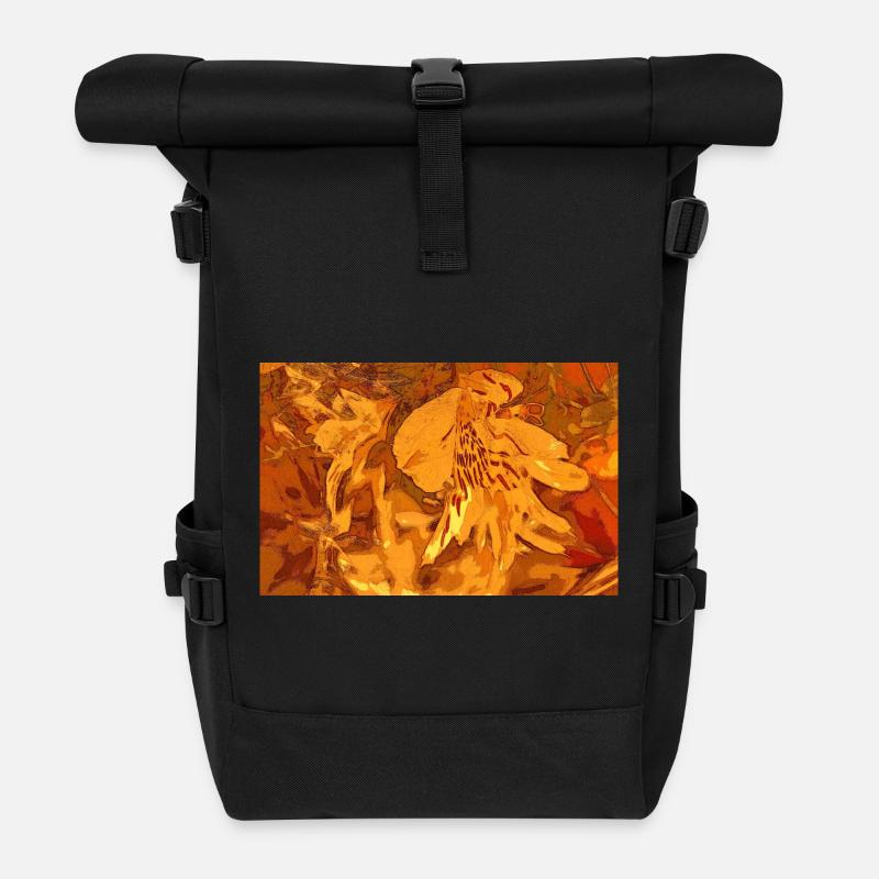 Fantasy ocre - Sac à dos roll top - noir