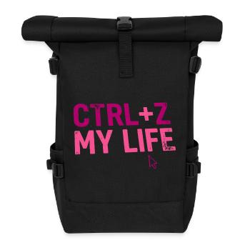 Developer Fun Tasche, CTRL + Z My Life - Rolltop Rucksack - Schwarz - Vorne